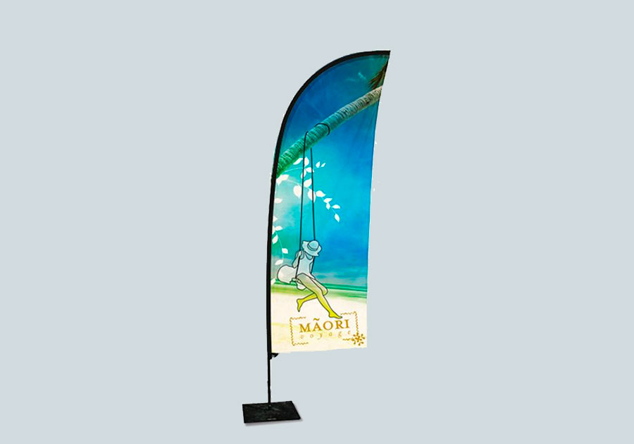 Drapeau plume en fibre de verre