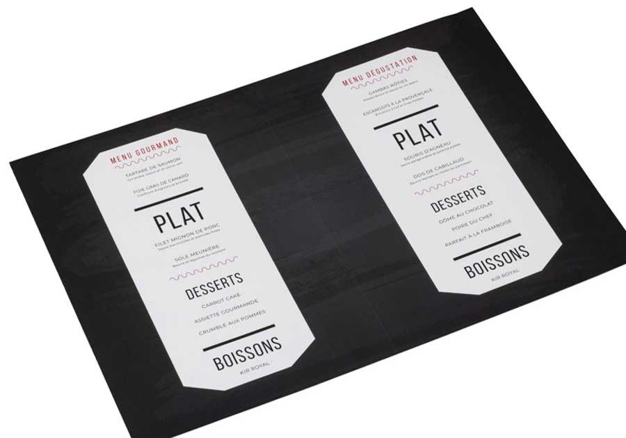 Menu / carte personnalisée