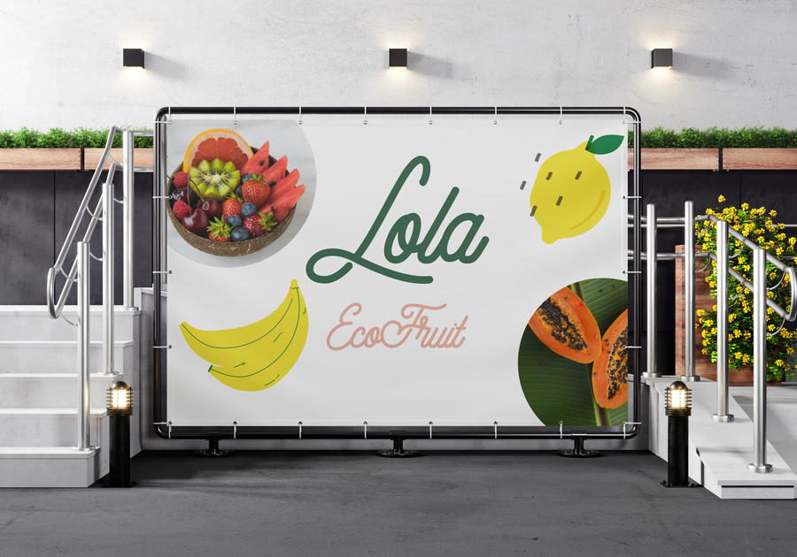 Banderole publicitaire exterieure lola ecofruit